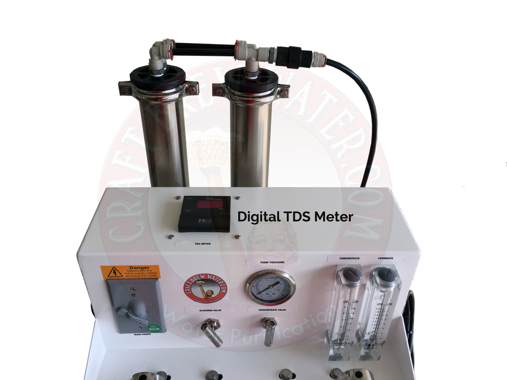 Craft Brew 1800 gpd Reverse Osmosis System with TDS Meter, UV and Blending Valve.